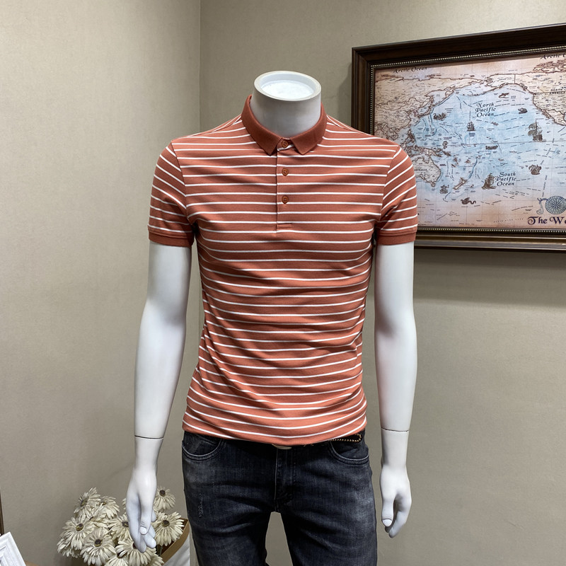 2020夏季新款条纹翻领短袖polo衫 musstosiPolo衫