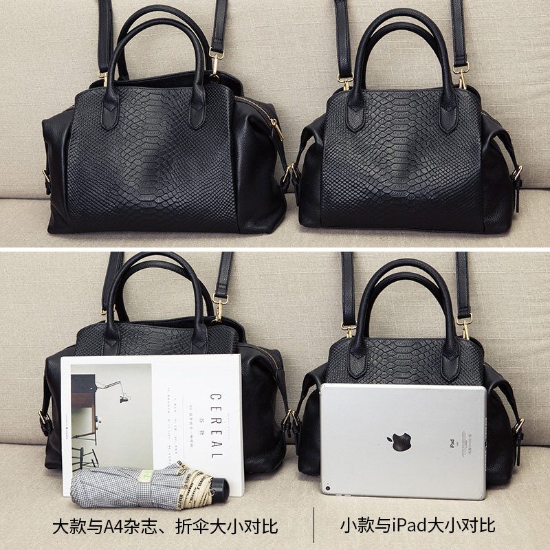 女2019新款真皮大容量时尚枕头包 枫行天下箱包女士包袋