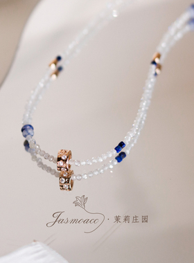 原创彩色天然石可拆卸吊坠项链