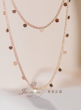 基础百搭极简金属项链锁骨链女