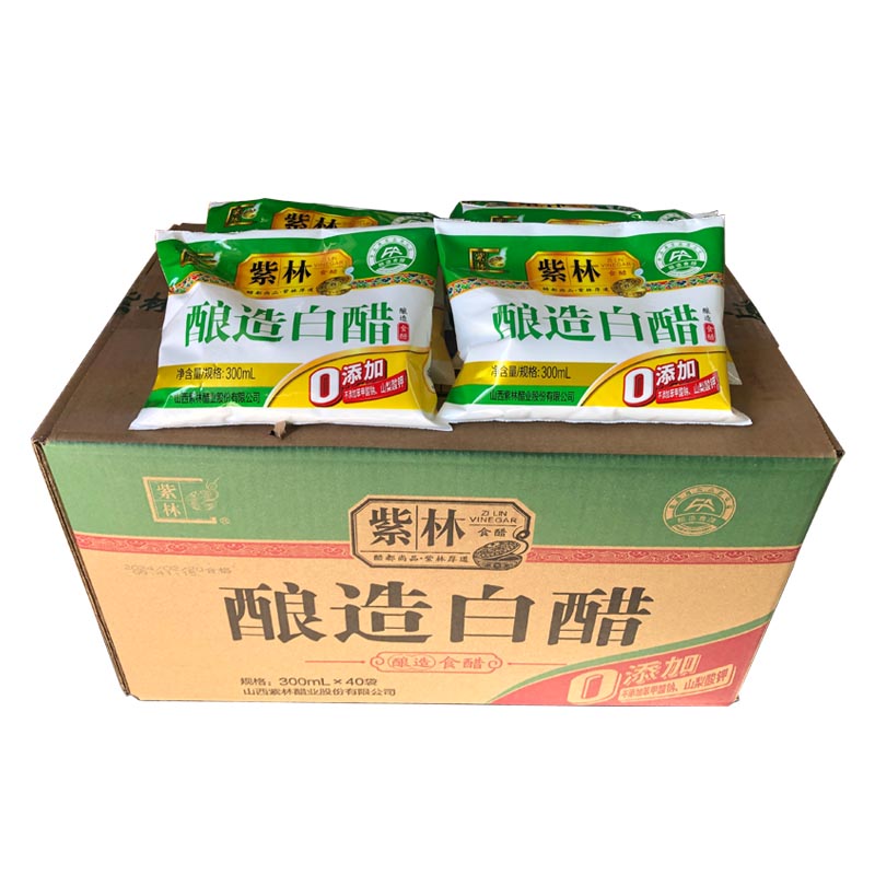 白醋袋装山西紫林酿造白醋300mL*40袋食用醋纯粮食拌菜调味蘸饺子-图0