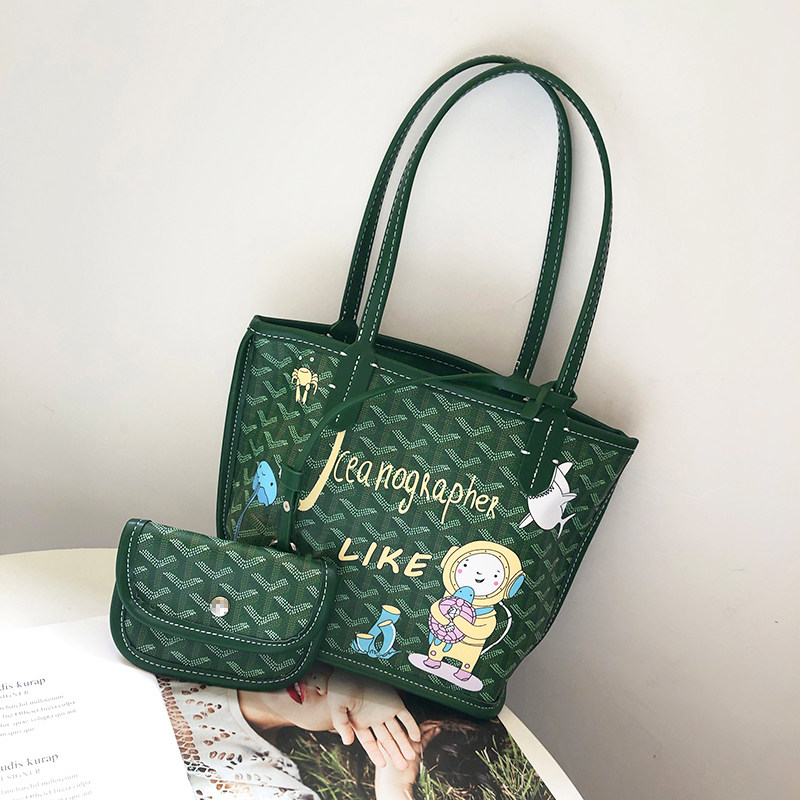 涂鸦狗牙韩国正品女2020新款水桶包 卡诺蒂兰女士包袋