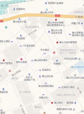 黄山市城区地图2026新版定制街道图高清防水装饰中介办公室贴挂图