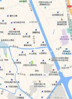 丹阳市城区地图2026新版定制街道图高清防水装饰中介办公室贴挂图