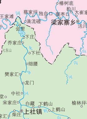 盂县地图交通行政区划图墙壁海报2026新款办公室地图装饰挂画