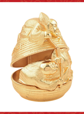 原装李居明2026马年吉祥物[九运大金箩]摆件客厅办公正北方装饰