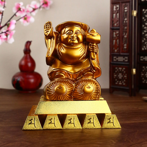 原装正品李居明九运常年吉祥物[大黑天财神]摆件招手财像客厅摆设 - 图1