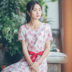 Red Nian Womens Summer 2019 Váy thời trang mới A Eo Eo Khí chất mỏng Nhỏ Đầm cổ chữ V tươi - váy đầm váy đầm váy đầm