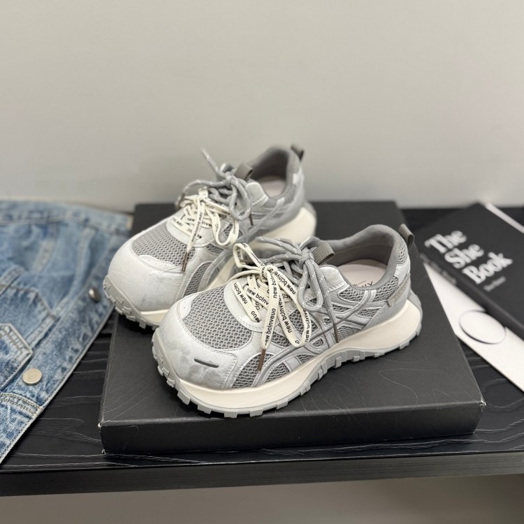 ins风双鞋带阿甘鞋2026春拼色时尚休闲鞋运动风德训鞋青年女鞋潮,淘宝优惠券,粉丝福利购,淘宝优惠卷