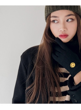 加绒加厚骑车棉手套羊毛手套女