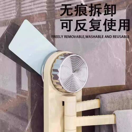 吸盘厨房抹布架免打孔家用多功能分层墙上壁挂式置物架旋转毛巾架 - 图3