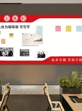 磁吸墙贴业绩公告栏文化墙贴