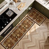 American retro kitchen floor mats, non-slip, oil-proof, wipeable, washable, pvc leather, waterproof, household quick-drying carpet floor mats