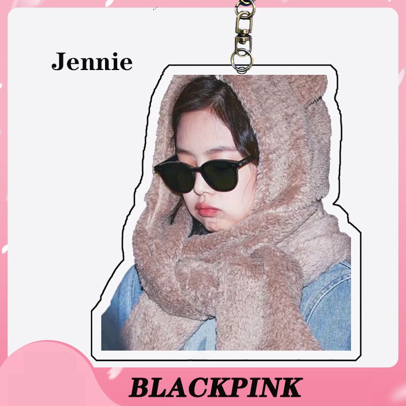 jennie同款金智妮钥匙扣大头周边书包挂件blackpink应援物饰可爱-图0