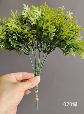 仿真植物银叶菊把束草 北欧家居样板间圣诞花环胸花手捧花配材叶