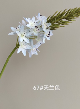 仿真花天鹅绒春色小雀梅花家居婚庆插花配材仿真圣心百合假花批发