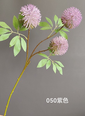 仿真3头茴香蒲公英葱球 境外货源北欧家居样板间婚庆设计插花批发