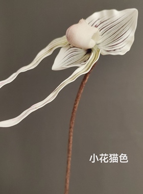 兜兜兰花仿真花口袋兰假花轻奢拖鞋兰绢花家居酒店花创意兜兰批发