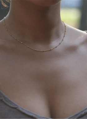 简约百搭珠链短款女式