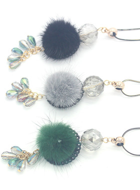 韩版时尚风长款水晶流苏毛衣链