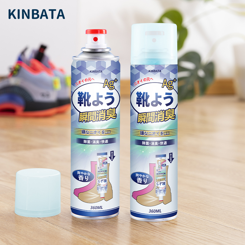 日本Kinbata鞋袜子除脚臭喷雾杀菌神器空气清新鞋柜异味防臭360ml - 图0