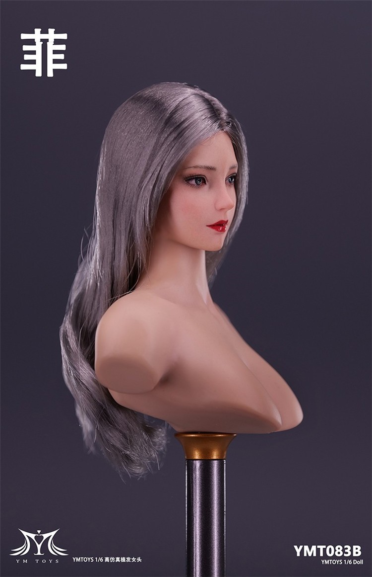 现货YMTOYS 1/6 女兵人头雕 菲YMT083亚州美女头雕适合包胶女素体