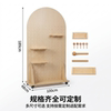 Customized maternity and baby shop special perforated board removable wood grain white wooden product display rack
