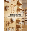 Customized maternity and baby shop special perforated board removable wood grain white wooden product display rack