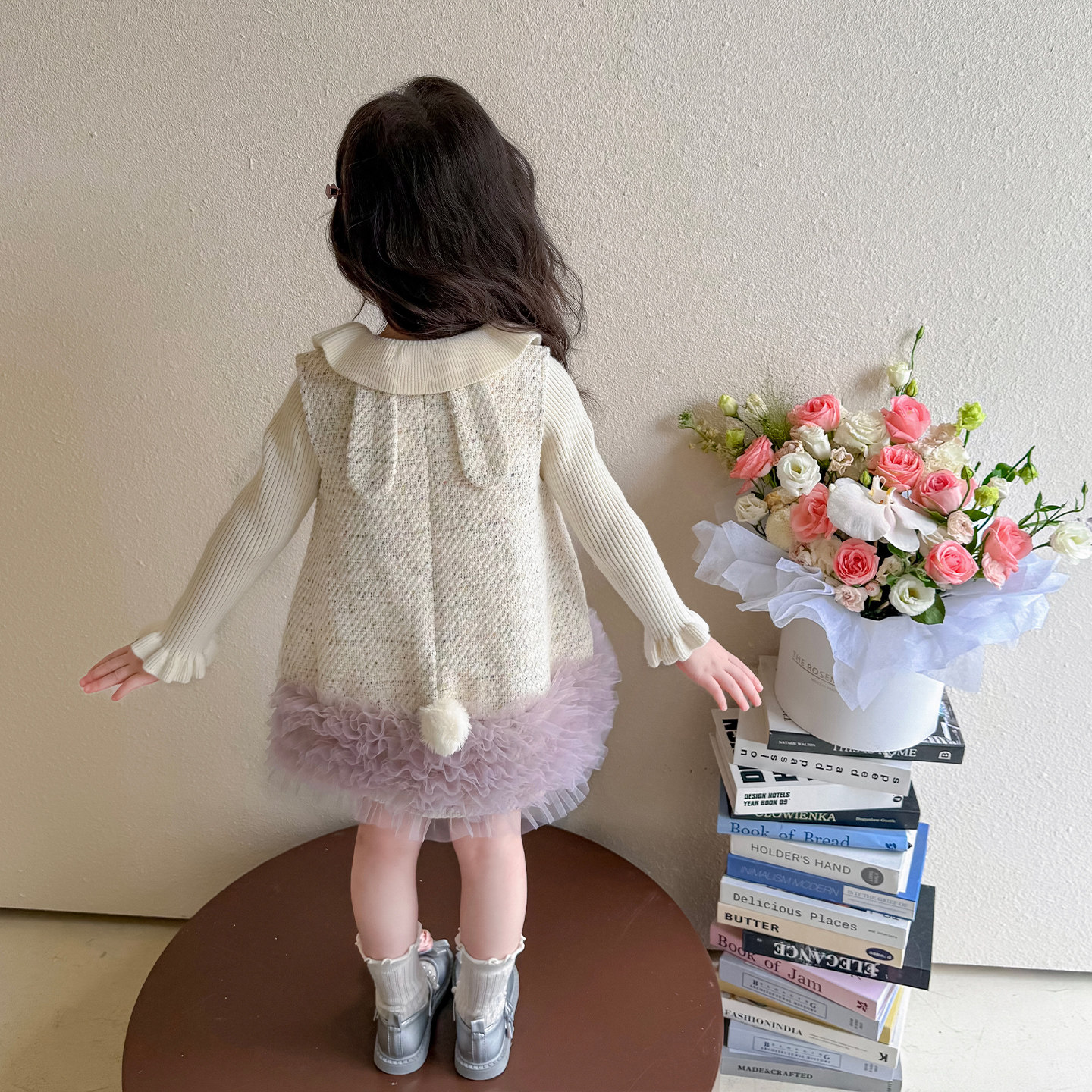 女童连衣裙毛衣套装春秋款2026新春装宝宝小香风公主好看儿童衣服,淘宝优惠券,粉丝福利购,淘宝优惠卷