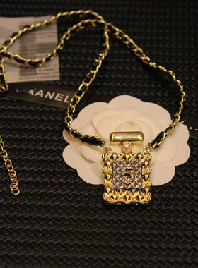 镶钻数字毛衣链时尚香水瓶珍珠