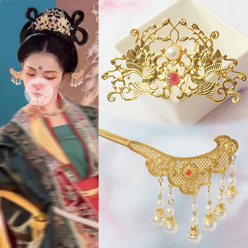 宋朝的头饰和发饰,花冠,花朵(第6页)_大山谷图库