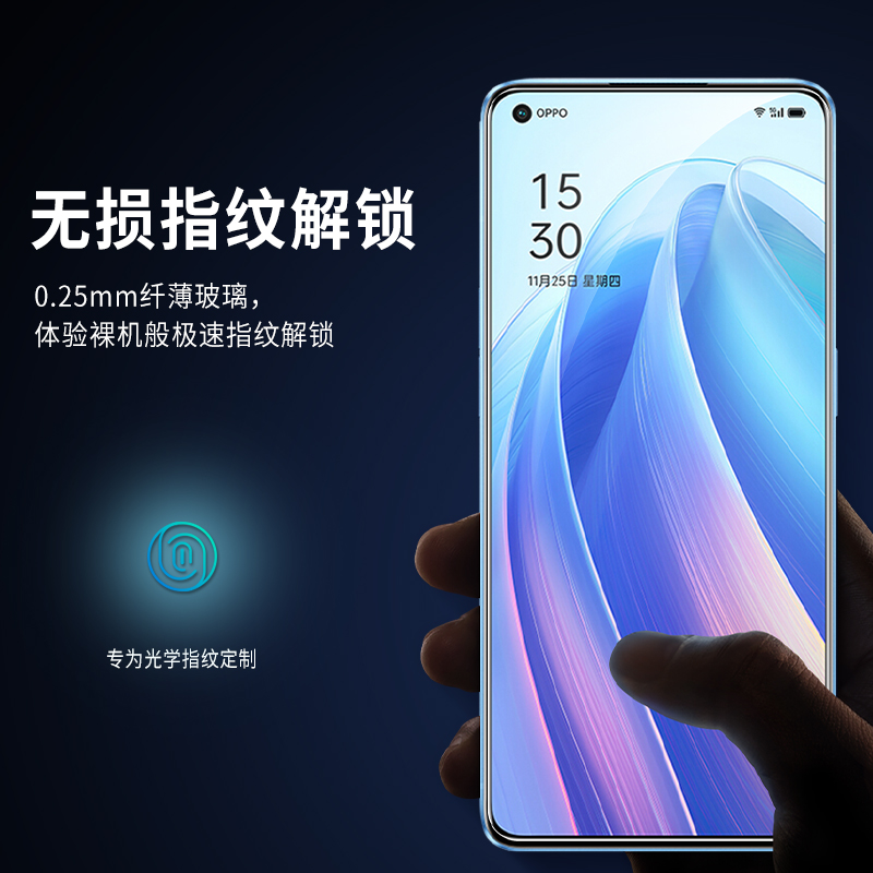 opporeno7pro钢化膜全屏膜reno7手机膜透明七por超薄防窥膜防指纹 - 图2