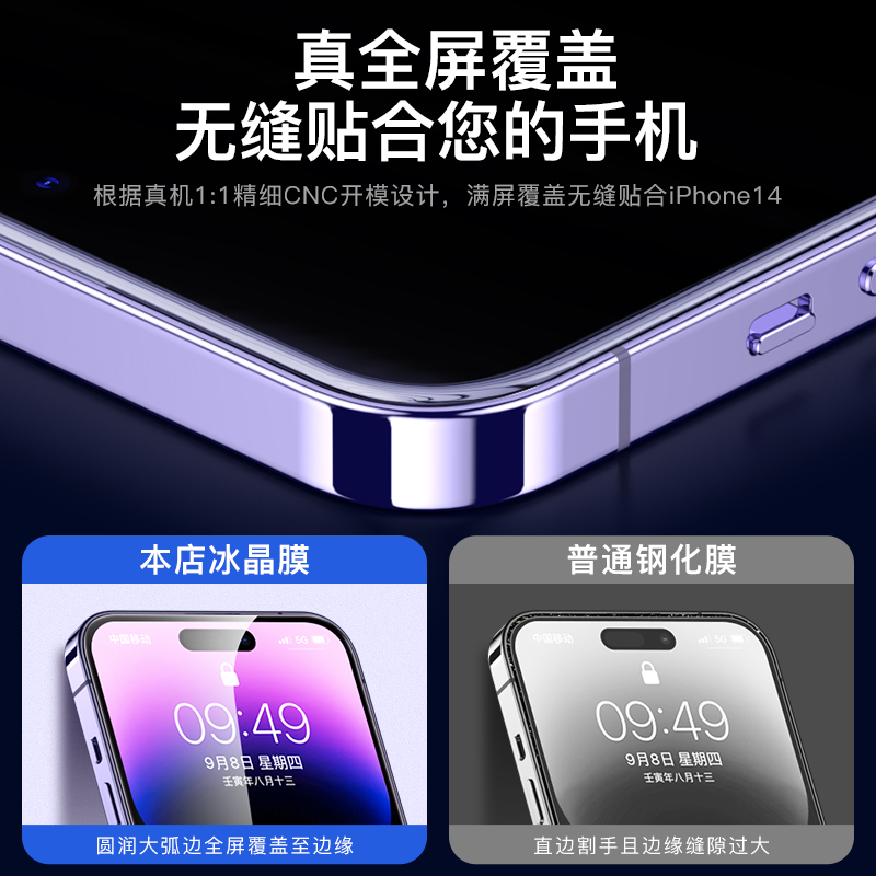 适用苹果14钢化膜iPhone14ProMax防窥13Pro手机12保护膜Plus磨砂12Por全屏覆盖pm贴膜透明ip防偷窥康宁玻璃 - 图0