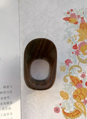 定制斜弦槽坡扳指/射箭扳指/绿檀扳指坡型扳指传统弓蒙古式扳指