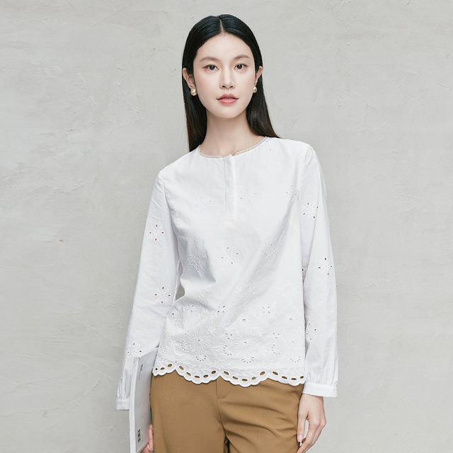 ເສື້ອຢືດ Chiffon FINITY ທີ່ມີ lace hollow