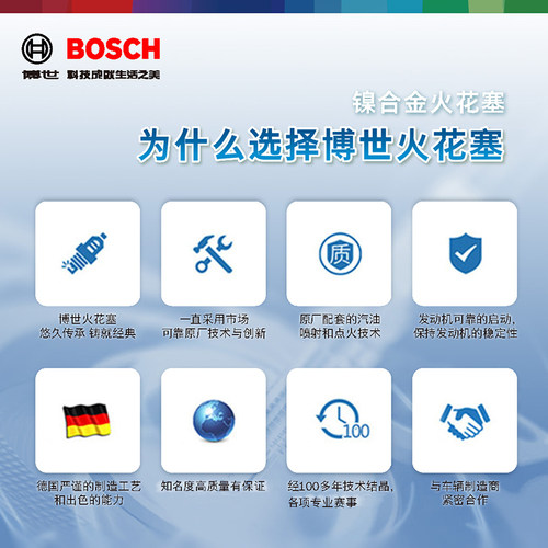 博世铱金火花塞适用于宝骏610 RS5 RC5 RC6乐驰Valli 旗舰店正品 - 图1