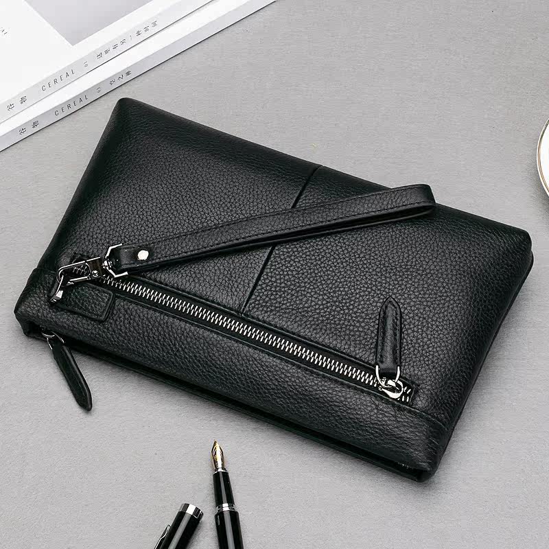 正品卓梵阿玛尼男士软皮手拿包男包 乐淘淘箱包男士包袋