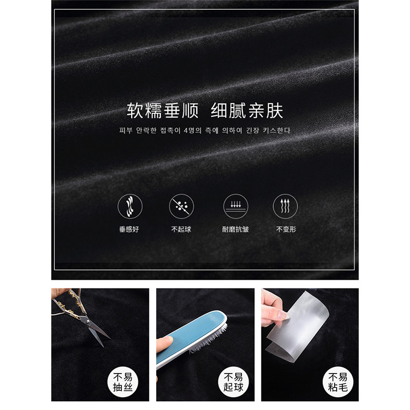 金丝绒女秋冬加绒裤子2021阔腿裤 锐帛休闲裤