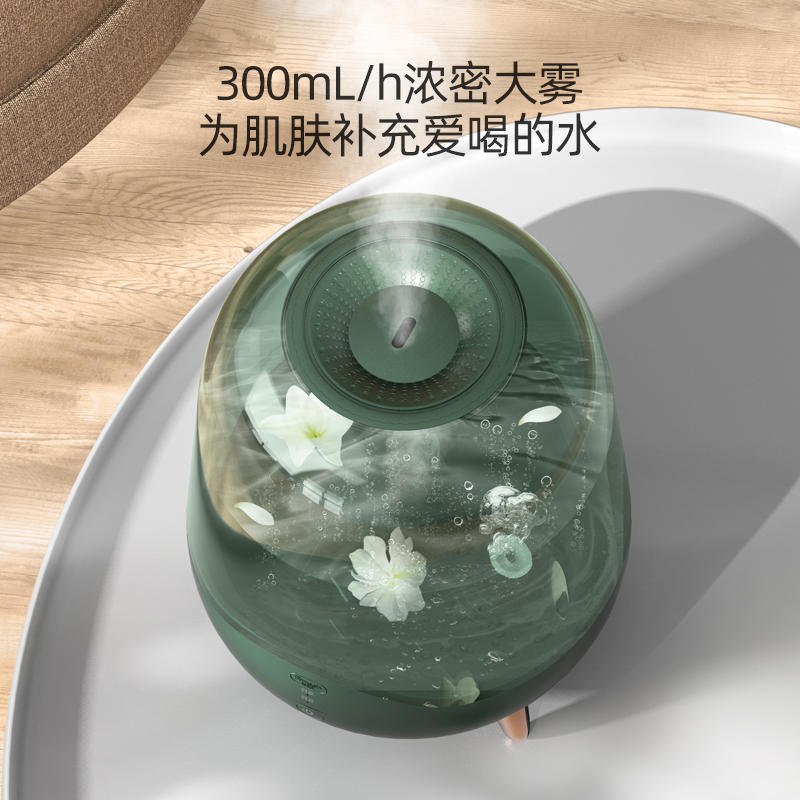 德尔玛旗舰店德尔玛加湿器家用静音空调房卧室孕妇婴儿空气小型香薰净化大雾量3