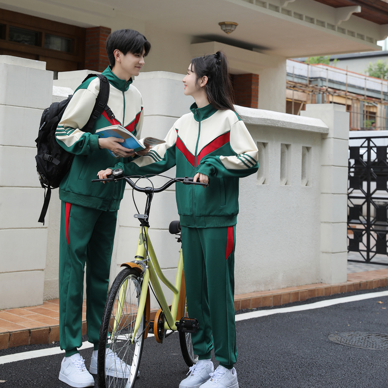 班服定制初中生秋季套装学院风高中生运动会小学生三件套英伦校服