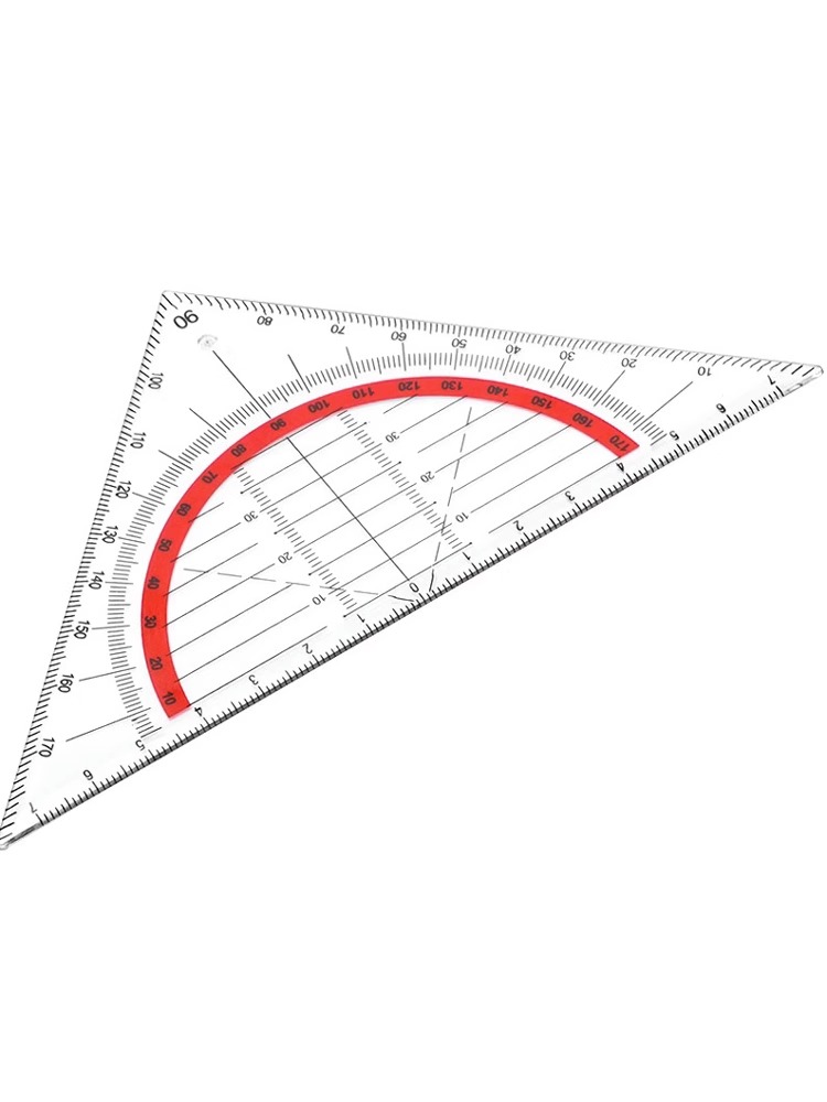小学生多功能三角尺画平行线三角板塑料直角尺坐标尺量角器绘图尺 - 图3