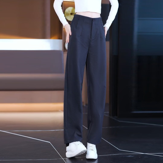 2025 Осень и зима Новые универсальные драпированные свободные брюки с ятаганами