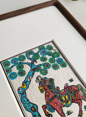 马到成功版画家居装饰摆件