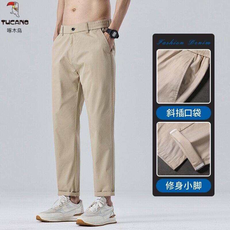 Woodpecker Men's Pants Men's Summer Thin Nine-Point Pants