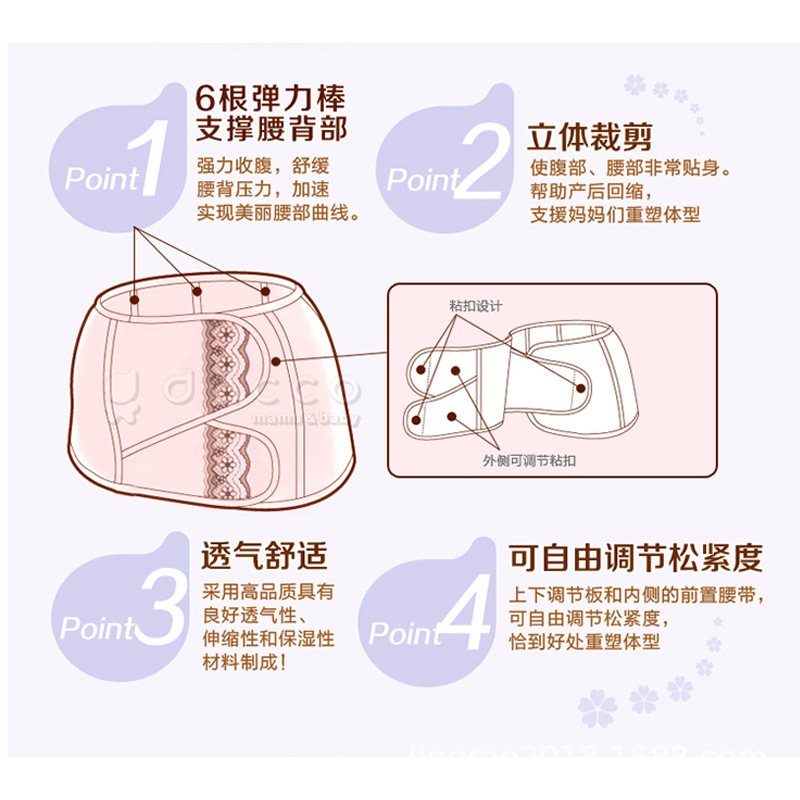 日本dacco/三洋孕产妇收腹带产后专用束腹带腰带透气塑身型束缚带-图2