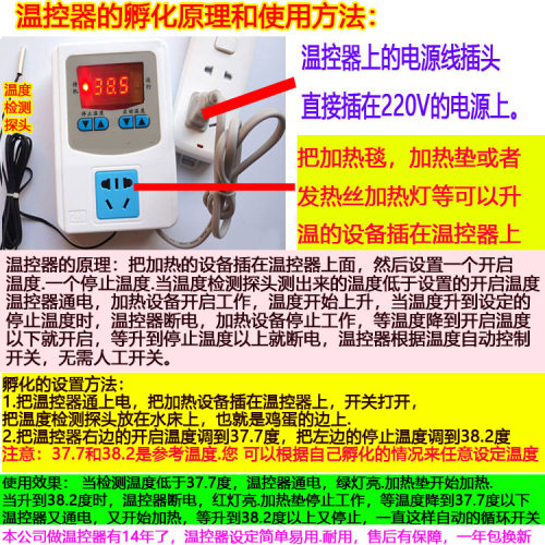恒温控插座开关智能温度控制热风机泵加热棒养殖棚爬宠保温箱SM1 - 图2
