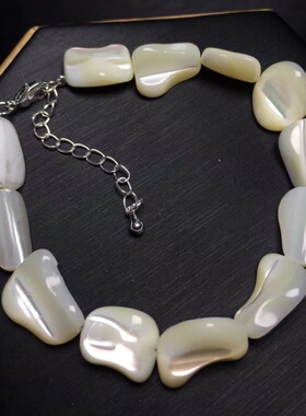 巴洛克白贝贝壳天然蝶贝手链螺壳