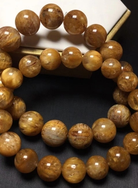 黄兔毛幽灵千层发晶天然水晶虎纹