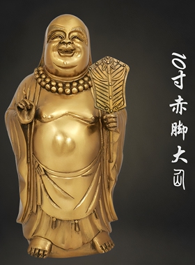 赤脚大仙像纯铜室内用摆件海蟾子