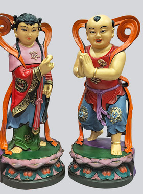 金童玉女童男童女招哥宝妹铜像